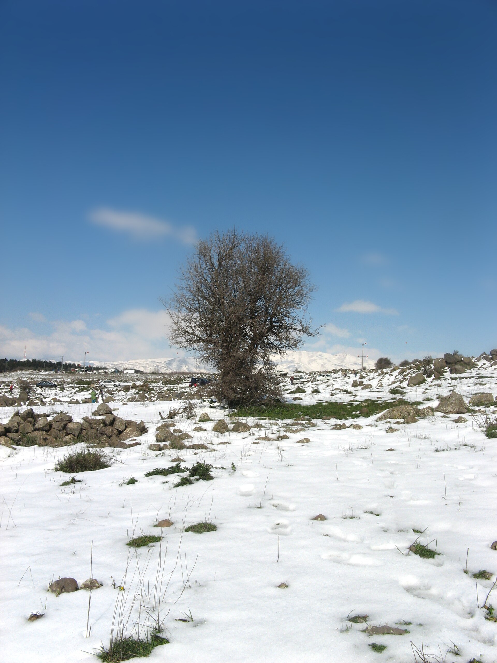 Snow on Mount Hermon, the Golan Heights